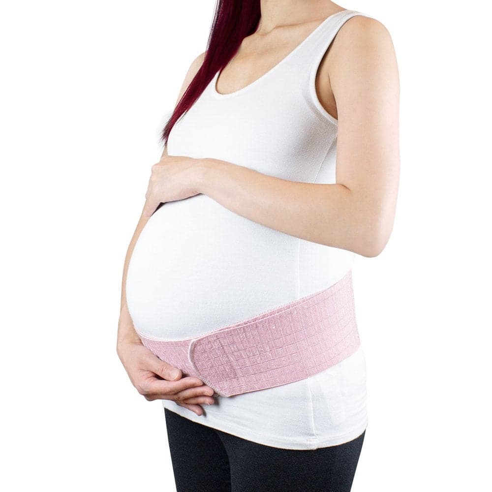 Maternity Belt Post Partum Waist Binder Adjustable Belly Band for Pregnancy Relieve Tired Muscles Support for Prenatal and Postpartum Comfort MS61 Pink One Size