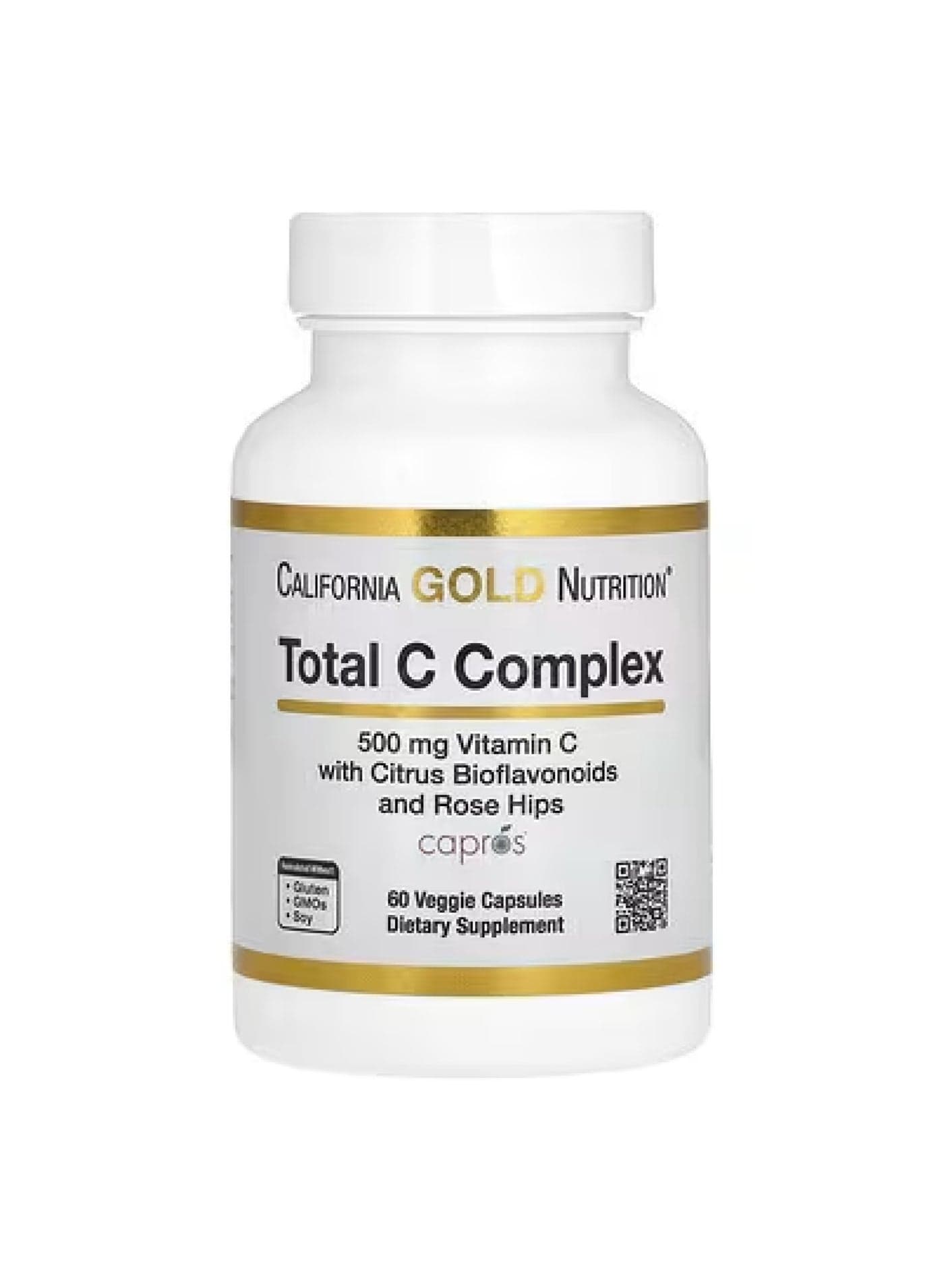 Total C Complex with Ascorbic Acid, Amla Extract, Citrus Bioflavonoids & Rose Hip Extract, 500 mg, 60 Veggie Capsules