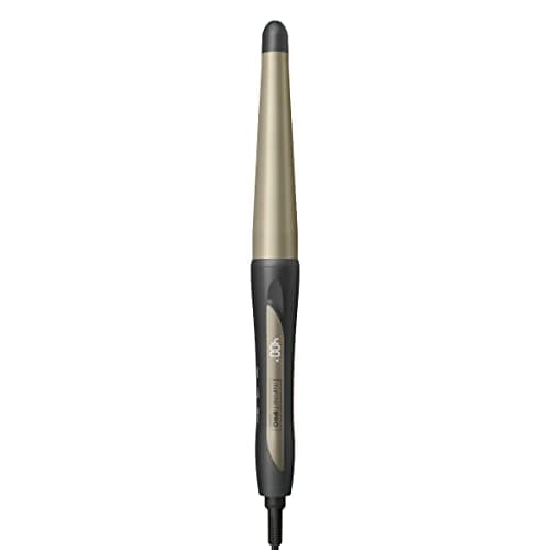 INFINITIPRO BY CONAIR Tourmaline Ceramic 1¼-Inch to ¾-Inch Tapered Curling Wand, Tapered Curling Wand Produces Beachy Waves, Dark Gray