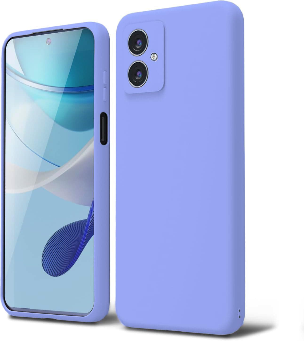 DIZORO Compatible with Motorola g64 5G Back Cover with Upgraded Square Edges for Camera Protection Shockproof Flexible Matte Liquid Silicone Mobile Phone Case (Purple)
