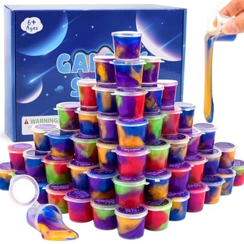 Galaxy Slime Kit with 60 PackEaster Slime Party Favors for Kids Non StickyWetSoft Sludge Toy Mini Slime Bulk for Boys Girl Stress ReliefGoodie Bags Christmas Stuffers