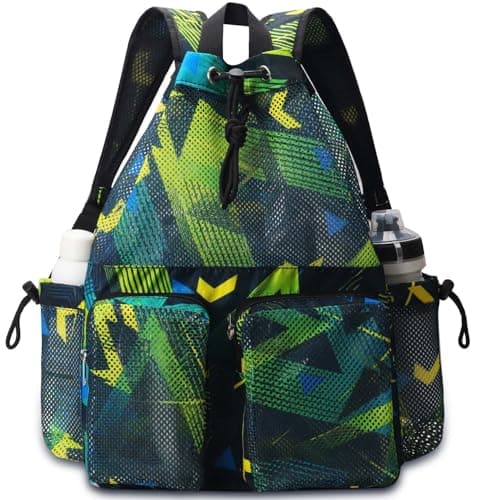 RHCPFOVR Mesh Swim Bags for Swimmers Drawstring Backpack for Women Men Teen Swim Team Gear Swimming Beach Gym Bag Sports Pool
