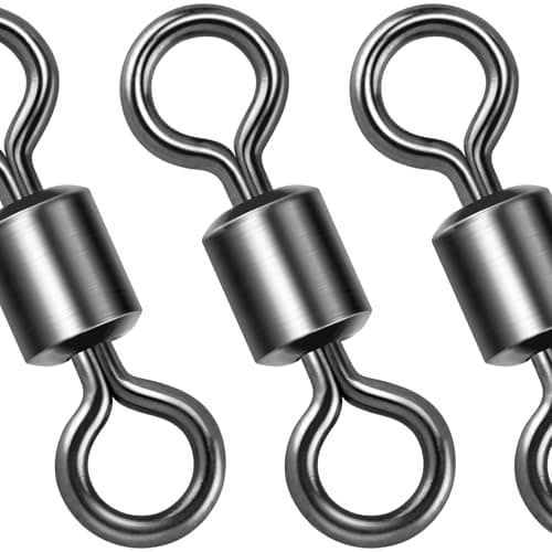Dr.Fish Barrel Fishing Swivels, Available from #12-#12/0, Stainless Swivels Fishing Tackle Saltwater, Freshwater, Leader/Line/Lure Connector #10 31LB