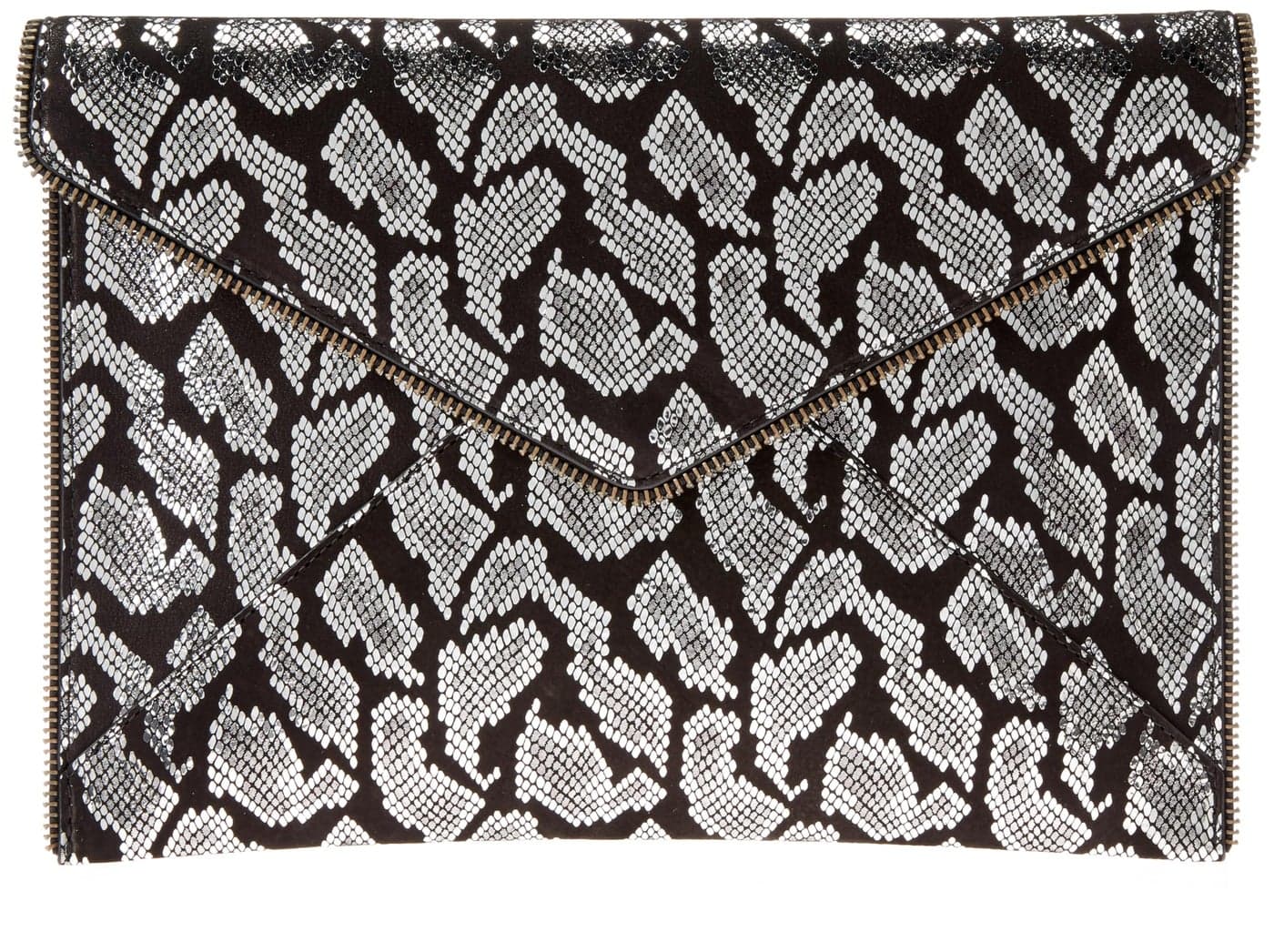 Rebecca Minkoff Leo Clutch BlackSilver
