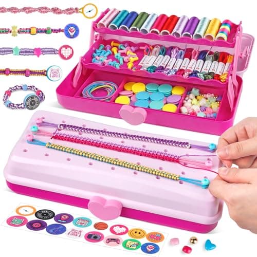 TingingYuli Friendship Bracelet Making Kit for Girls 812 DIY String Bracelet Maker with 3Layer Storage Box Arts and Crafts for Kids Ages 612 Easter Christmas Birthday Gift Set