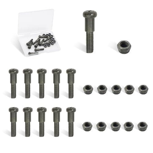 GOFIRA 10 Pack Motorcycle Handlebar Switch Pivot Bolt M8 Flat Phillips Head M6 Thread 22mm Length Carbon Steel Screw for Combination Switch Controls Check Thread Length