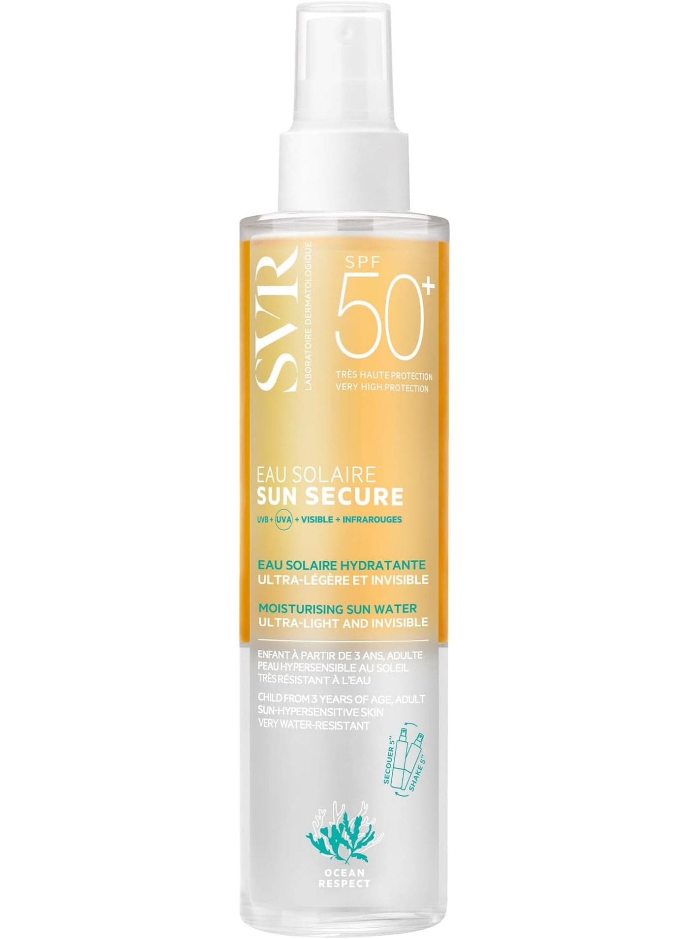SVR Sun Secure Eau Solaire SPF50+ Sunscreen Water 200ml