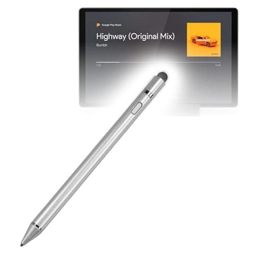 BoxWave Stylus Pen Compatible with Lenovo Tab M10 FHD Plus (2nd Gen) - AccuPoint Active Stylus, Electronic Stylus with Ultra Fine Tip - Metallic Silver