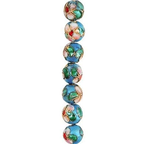 Expo International 8mm x 8mm Cloisonne Beads Pack of 20 | Turquoise Multi