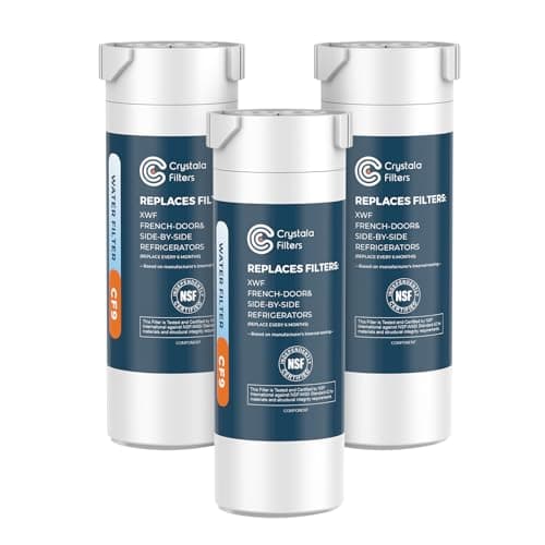 Crystala Filters XWF Replacement for GE XWF Refrigerator Water Filter Pack of 3 (Not XWFE)