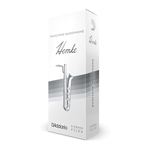 D’Addario Woodwinds Hemke Baritone Sax Reeds, Strength 3.5, 5-pack (RHKP5BSX350)
