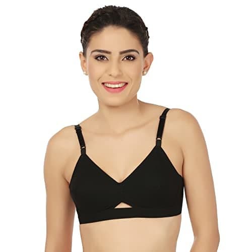 Rupa Softline Women's Cotton Wire Free Modern Non-Padded Bra (Pack of 6) (CHANDERKIRAN_Black_28)