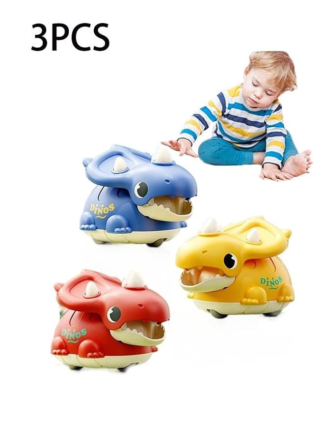 Dinosaur Press and Go Car Set for Toddlers,Fun Toys for Babies,Perfect Birthday, Interactive Play for Kids,Ideal for Family Bonding Party Favors (Dinosaur)