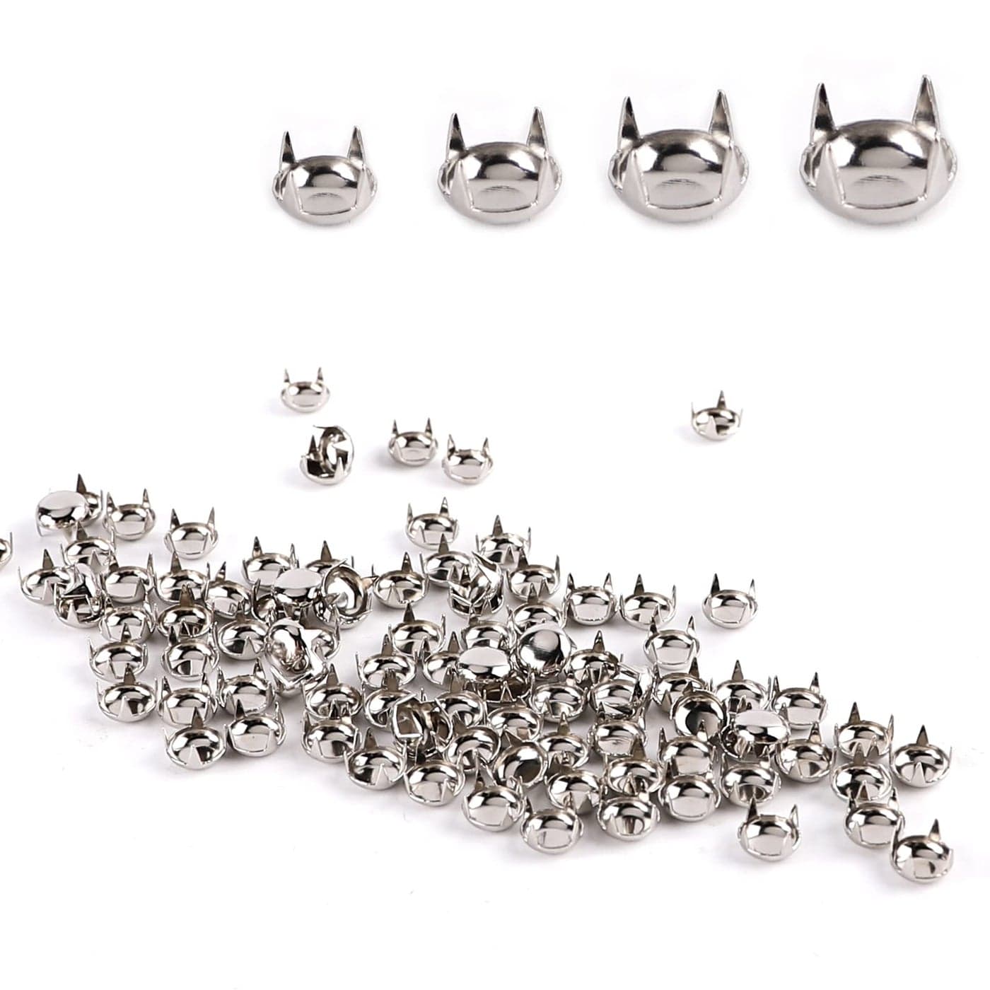 RUTICH 200pcs 5MM Antique Silver Round Dome Metal Studs Spots Nailheads Fastners