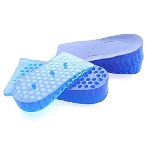 AlexVyan 1 Pair 2 Layer Orthopedic Silicone 4 Cm Height Increasing Increaser Shoes Insoles For Men and Women