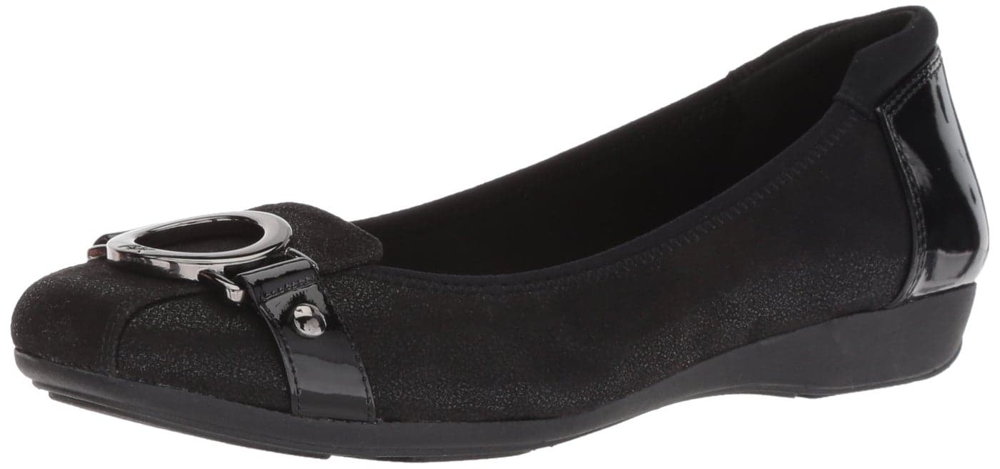 Anne Klein Women's Umeko Ballet Flat, Black/Multi Fabric, 11 M US