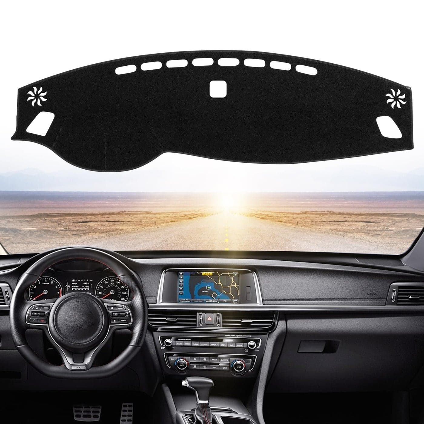 BERKSYDE Dashboard Dash Cover Mat Carpet Compatible with 2016 2017 2018 2019 2020 Kia Optima