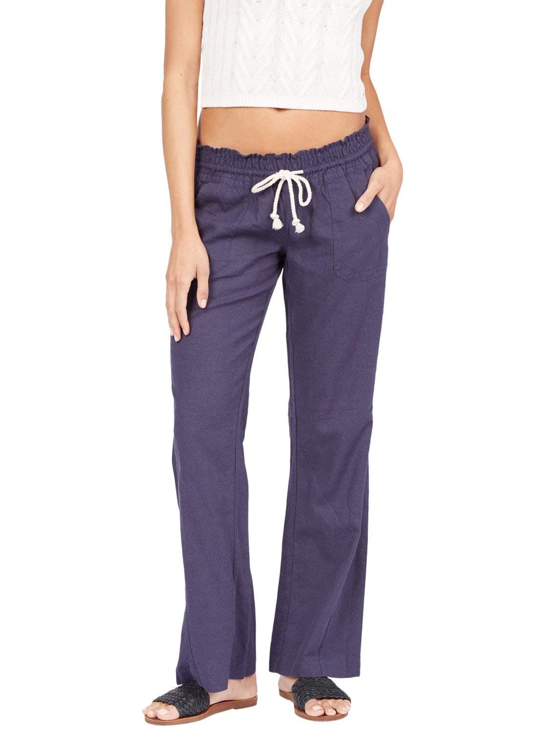 Roxy womens Oceanside Pants, Mood Indigo, Large US