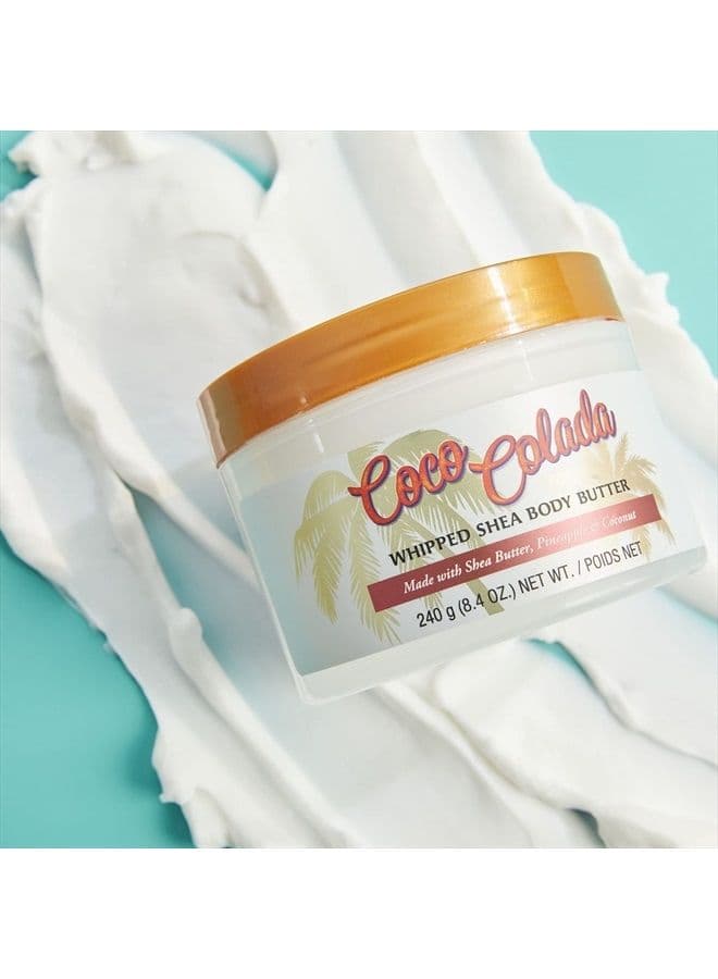 T H Tree Hut Shea Sugar Body Butter, Coco Colada, with Single Fragrance-Free Makeup Remover Cleansing Towelettes