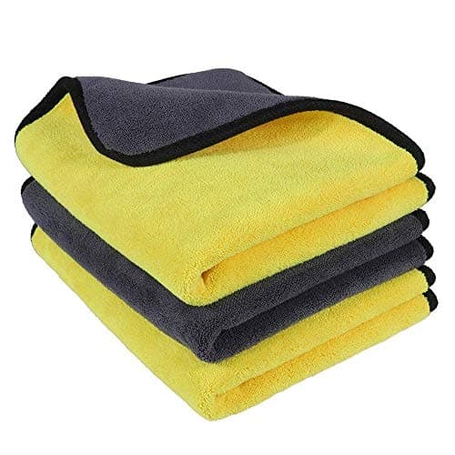 Four Season Ultra-Thick Double Sided 600 GSM Microfiber Car Cleaning Cloth for Detailing & Polishing for Car,Home & Kitchen,Mobile,Laptop,Office-Lint Free Dual Layer Super Absorbent Towel (1)