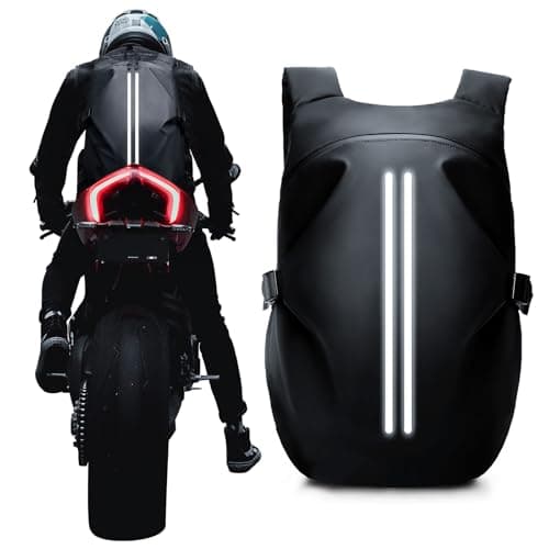 WEPLAN Motorcycle Helmet Backpack, Waterproof Riding Backpacks for Men, Motorcycle accessories, Motorbike Riding Bags, Bikers backpacks, Large Capacity Soft Shell Backpack