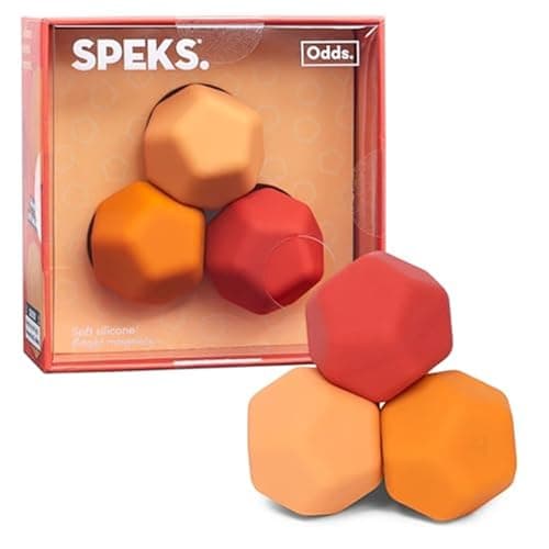 Speks Odds Soft Silicone Fidget Magnets Silent Stress Relief Toys Textured Magnetic Balls for Adults Teens 14 Orange