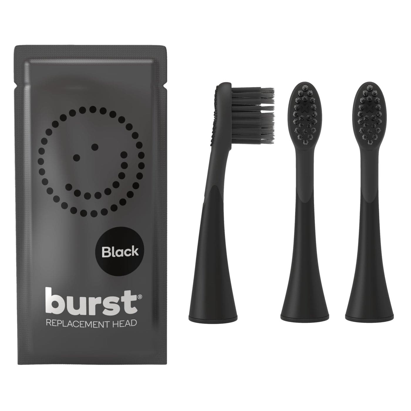 BURST Genuine Replacement Heads for Original Sonic Electric Toothbrush Black3 Pack Ultra Soft Bristles for a Deep Clean Stain Plaque Removal
