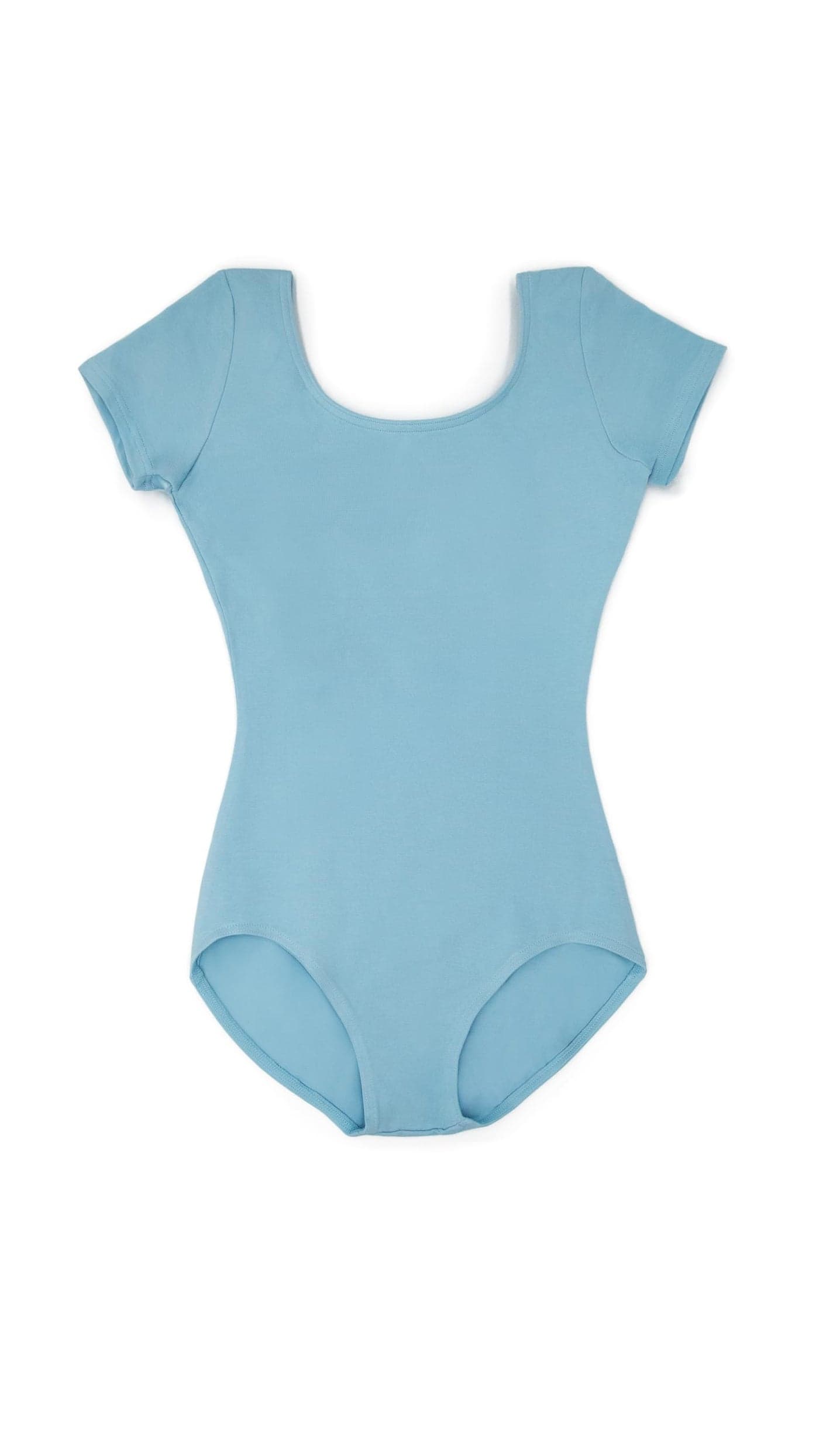 Capezio Big Girls' Classic Short Sleeve Leotard,Light Blue,M (8-10)