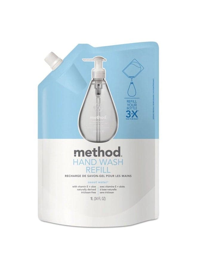 00652 Gel Hand Wash Refill, Sweet Water, 34 oz Pouch