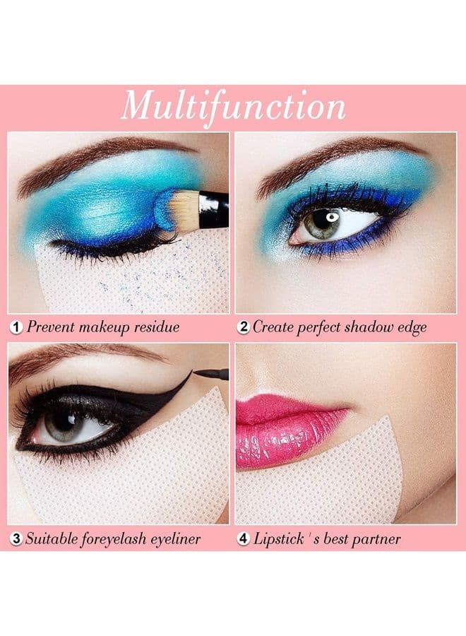 600 Pieces Eyeshadow Pad Shield Eyeshadow Patches White Eyeshadow Stencils Under Eye Pads Prevent Makeup Residue for Eyelash Extensions Lip Makeup, Half-Moon Shape