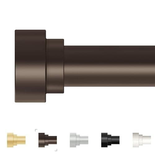 Extra Long Curtain Rods 120 to 170 Inch(10-14ft),1Inch Bronze Adjustable Extra Long Curtain Rod,Heavy Duty Decorative Window Curtains Rod for Bedroom