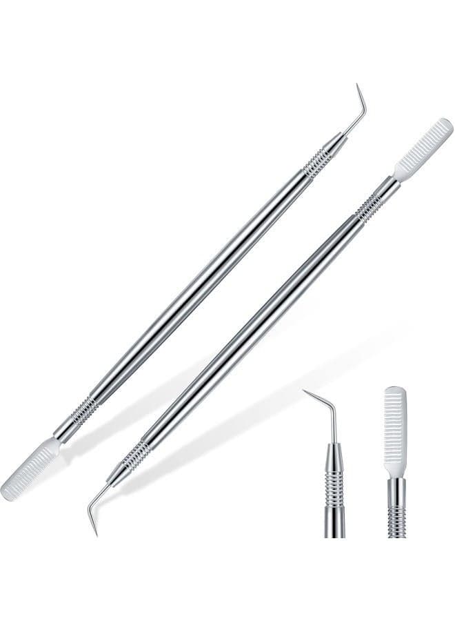 2 Pieces Eyelash Lift Perm Tool Lash Separator Tint Tool Stainless Steel Metal Lash Lift Rods for Eyelash Eyebrow Perming Tinting Curling Extensions Supplies(Silver)