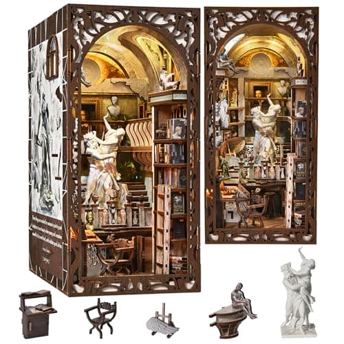 MiniCity Book Nook Kit DIY Miniature Dollhouse Kit 3D Puzzles for Adults Tiny House Mini Home Craft Bookshelf Nook Puzzle Book Decor Gifts for Teenagers Book Lovers Berninis Workshop