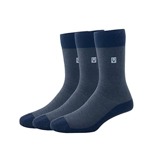 Allen Solly Mens Cotton Full Length Socks (Pack Of 3) Navy