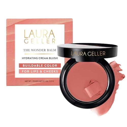 LAURA GELLER NEW YORK The Wonder Balm Cream Blush PinchMe Pink Hydrating MultiUse Cheek Lip Color Squalane Sunflower Oil Lightweight Buildable Sheer Glow For Mature Dry Skin Vegan
