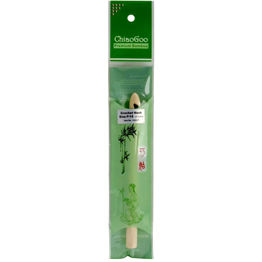 ChiaoGoo Crochet Hook Bamboo Dark Patina Size US S 19mm 1022S