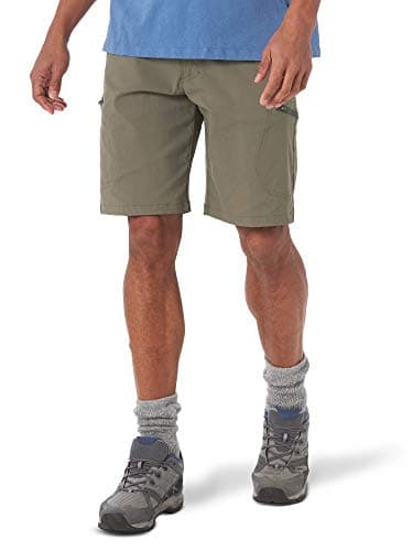 Wrangler Authentics Men's Performance Comfort Flex Cargo Short, Earth Green, 32