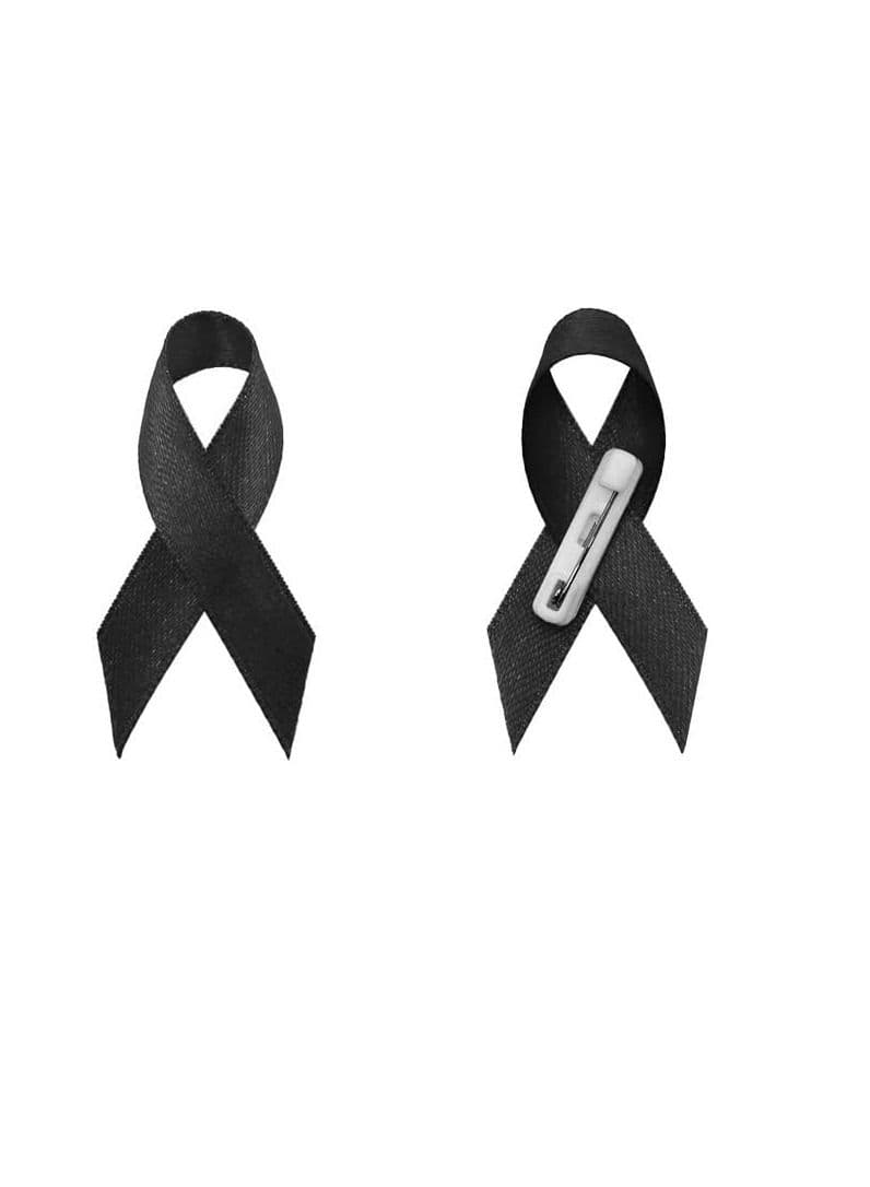 Awareness lapel Pins For Raising Funds Charity And Awareness Campaigns Ribbon Pins (Black SkinCancer Awareness Ribbon)