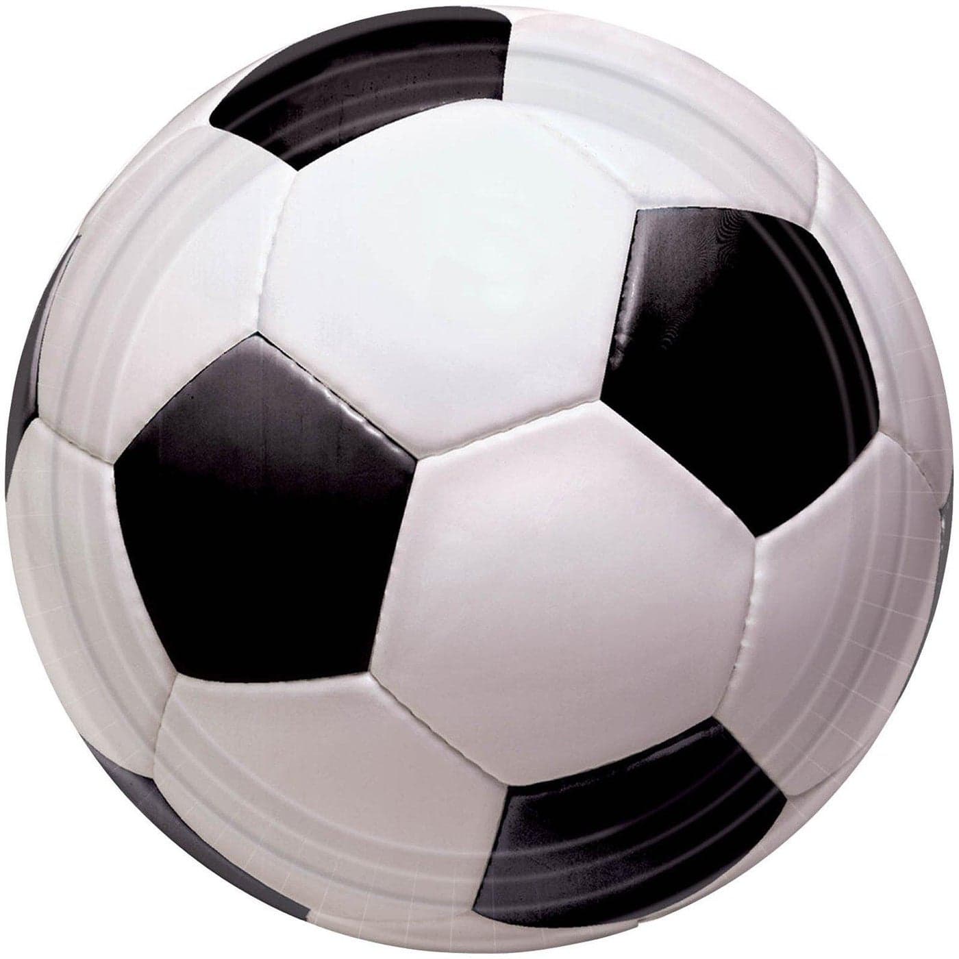 Soccer Ball Party Plates 7 Round Pack of 8
