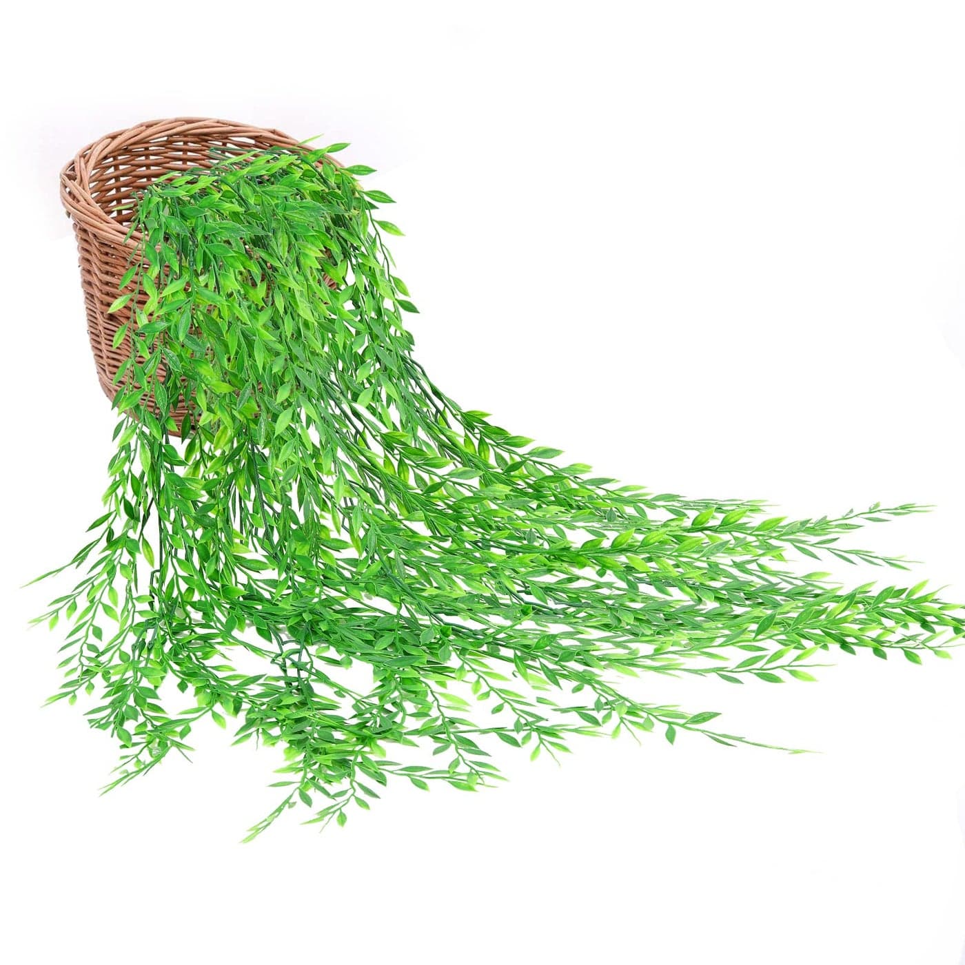 GBESTWOOW Artificial Willow Greenery Plant Fake Hanging Vine Plant for Home Decoration Pack of 2