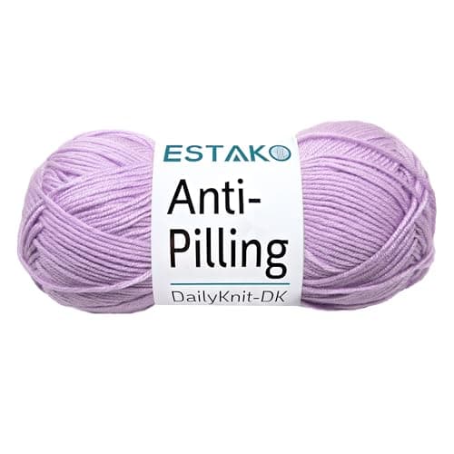 Estako DailyKnitDK 100 AntiPilling Acrylic Yarn Soft DK Light Weight 3 352 oz 273 Yds for Knitting Crocheting 80062 Lilac