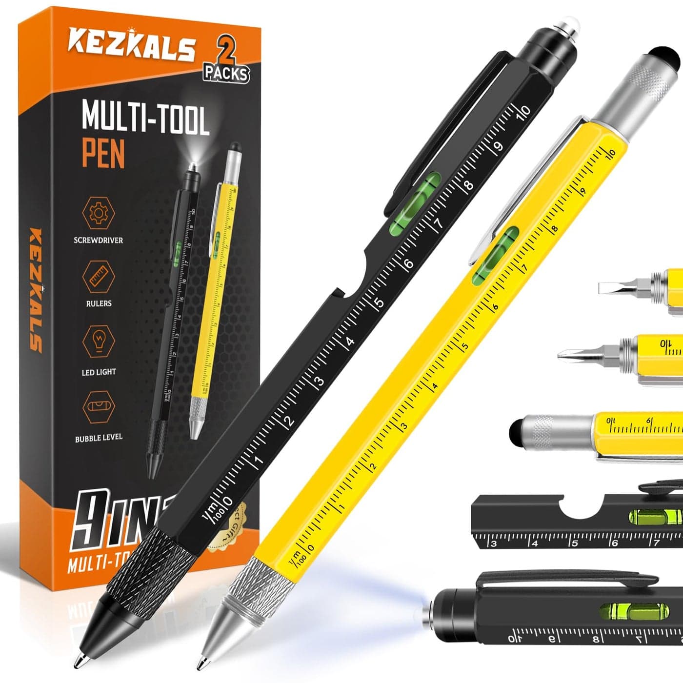 Valentines Day Gifts for Him, 9 in 1 Multitool Pen Mens Valentines Gifts, Gifts for Men Him Boyfriend, Birthday Gifts for Men Dad Husband,Cool Gadgets for Mens Gifts, Gifts for Men Who Have Everything