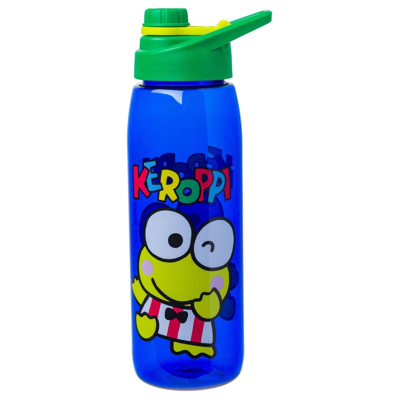 Silver Buffalo Sanrio Hello Kitty and Friends Keroppi Water Bottle with ScrewOn Lid 28 Ounces