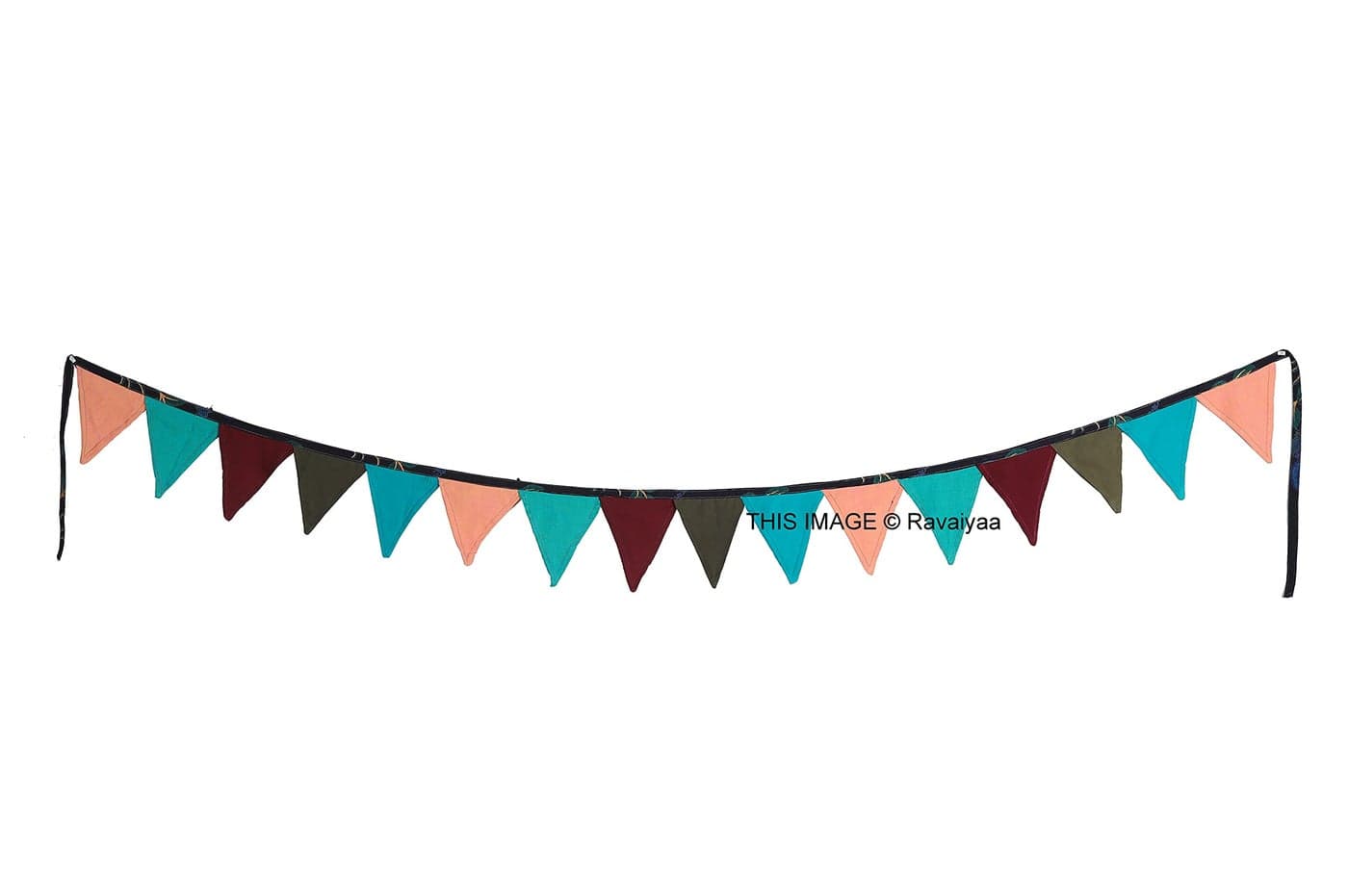 Handicraft-Palace Handmade Multi Color Cotton Double Sided Flag Bunting Wedding, Party Decoration Colorful Fabric Bunting Home Decor