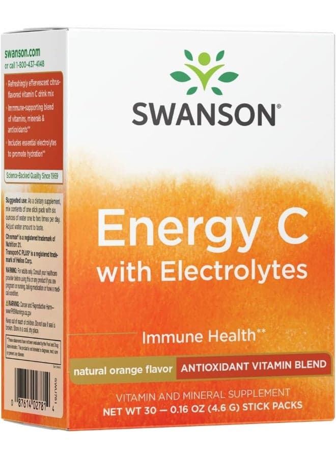 Swanson ULT Energy C W/Electrolytes 30 PKTS