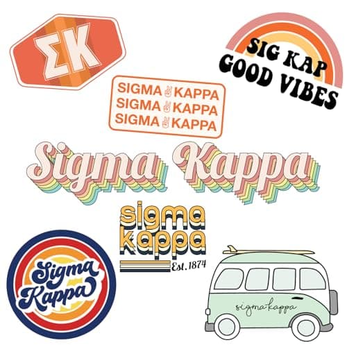Sigma Kappa - Sticker Sheet - Retro Theme