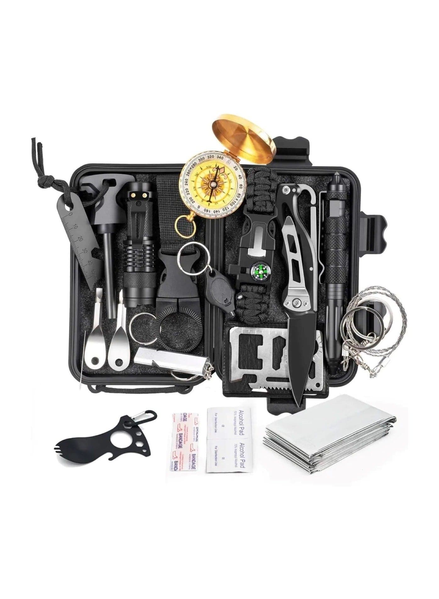 18-in-1 Multifunctional Emergency Survival Kit for Hiking and Camping