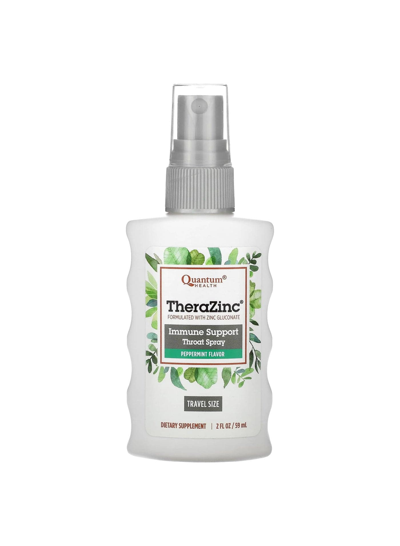 TheraZinc, Immune Support Throat Spray, Peppermint, 7.4 mg, 2 fl oz (59 ml)