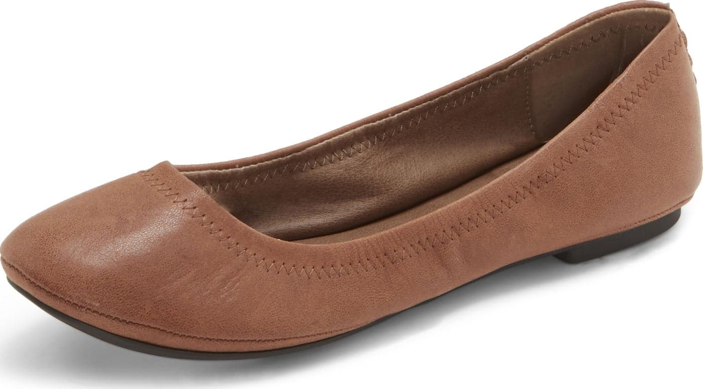 Lucky Brand Women's Emmie Ballet Flat, Bourbon, 6
