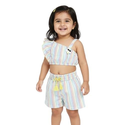 Nautinati Infant Girls Top and Bottom Set | Cotton | Age 0–3 Years